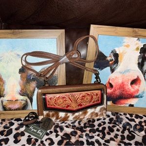 Myra handtooled leather wallet